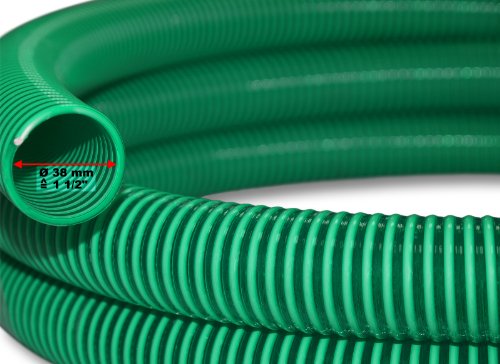 50m Suction Hose 1 1/2 Inch (38mm) with Spiral Reinforcement - Made in Europe