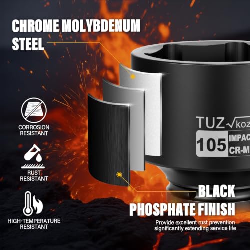 Image of 1 Inch Drive 105mm Standard Metric 6 Point CR-MO Impact Socket