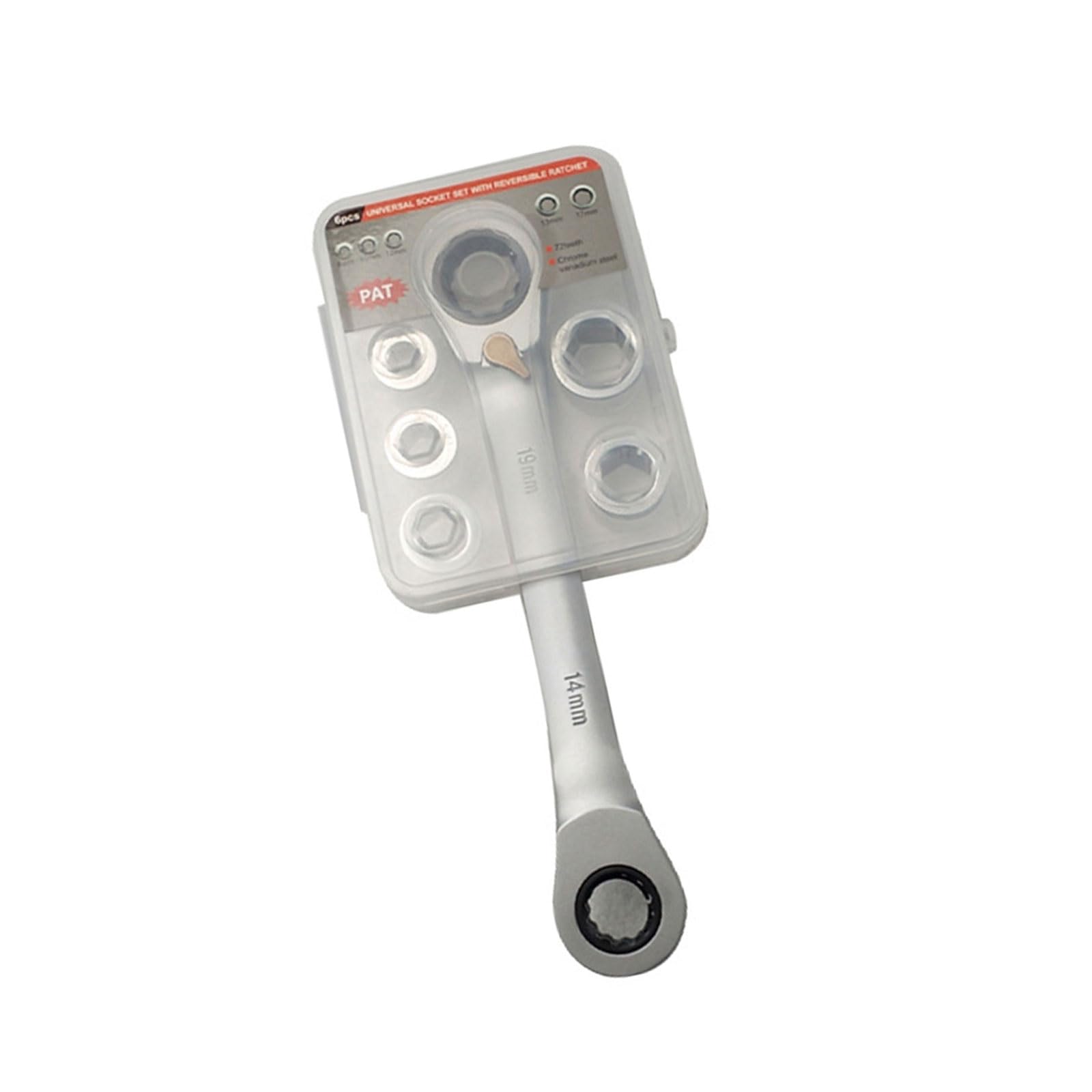 Msioytog 72 Tooth Double Head Reversible Ratcheting Wrench Set with Steel Construction for Tight Space Reversible Ratcheting Wrench