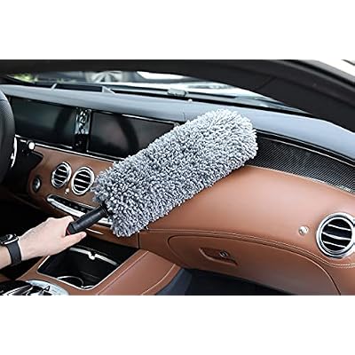 upra Ultimate Car Duster Kit,Best Microfiber Multipurpose Duster,Interior &Exterior Cleaning Tools,Dashboard Detailing Brush,Scratch Lint Free,Pollen Removing,extendable Handle,Tuck,SUV,RV,Set of 4