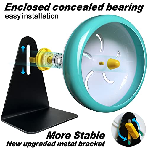 Hamster Wheel,Super Silent Hamster Exercise Wheels,Silent Wheel,Hamster Wheels,Silent Hamster Wheel Adjustable Stand Hamsters Exercise Wheels,Quiet Hamster Wheel 7 Inch Rat Wheel (7 In Blue) #TOP2