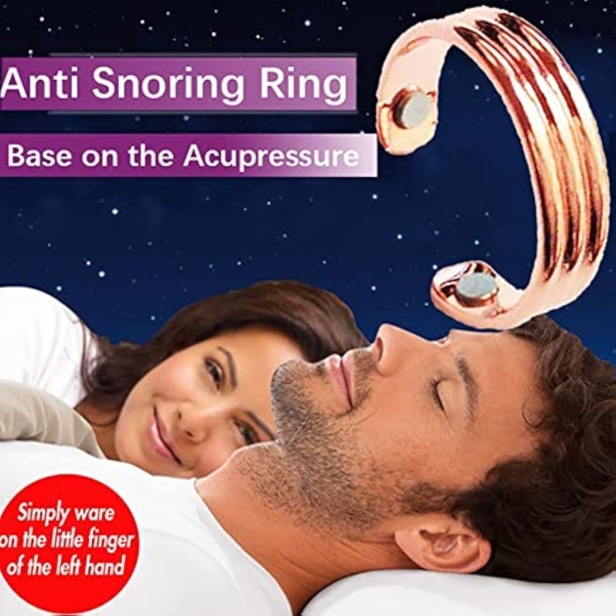 Lymphatic Drainage Magnetic Therapy Ring for Pain Relief