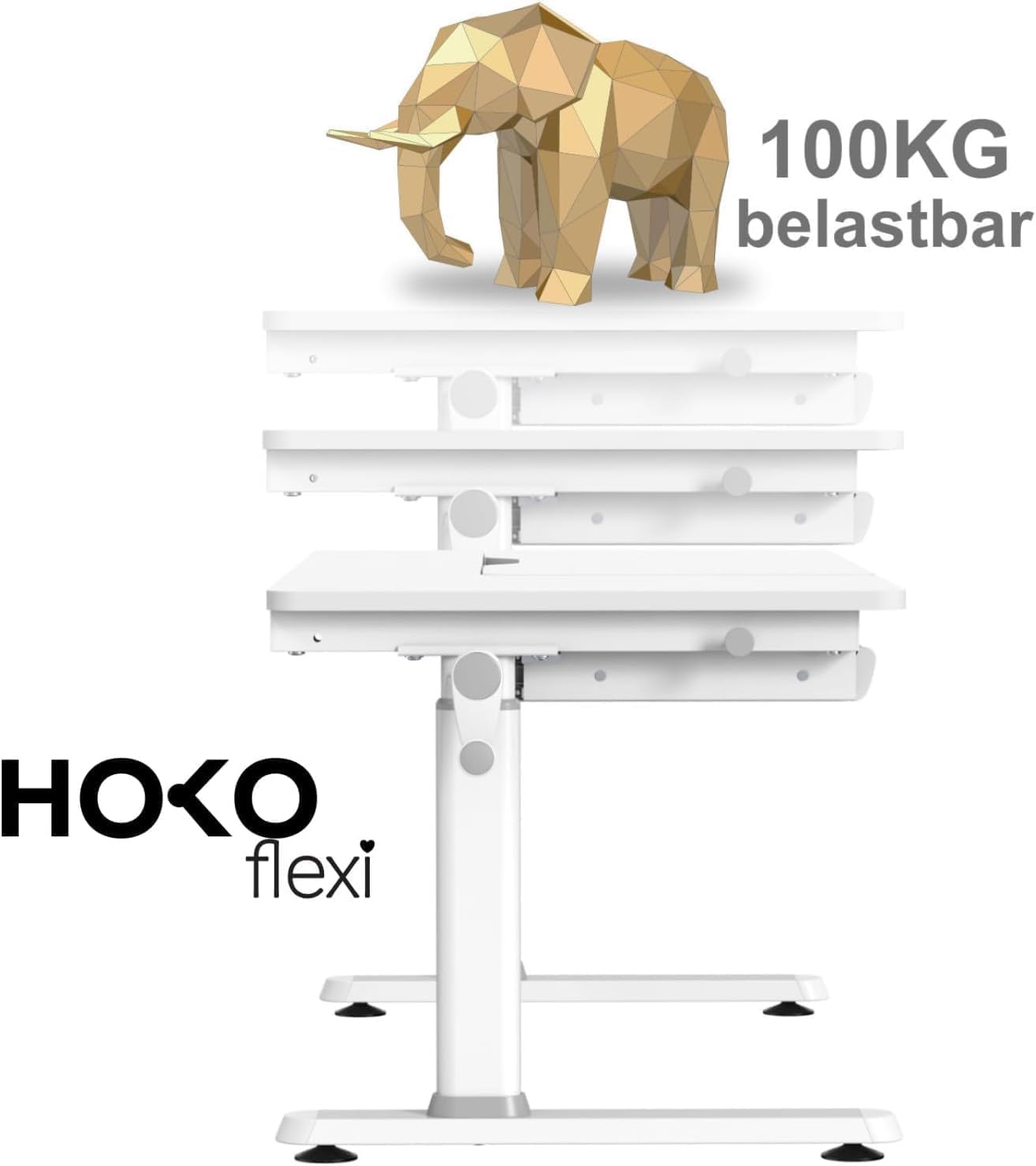 HOKO Kinderschreibtisch-Set höhenverstellbar mit Stuhl für Kinderzimmer