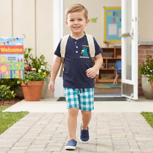 Image of Bumeex Toddler Boys Cotton Clothing Sets Short Sleeve Tee and Shorts
