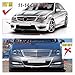 Front Bumper Lip Spoiler Splitter Diffuser C-Class C63 AMG 2011-2014 Facelift Bodykits Tuning，Compatible with Mercedes W204 C63 B Style