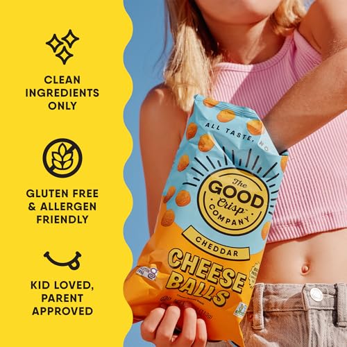 The Good Crisp Company Cheddar Cheese Balls, 4 oz bags, Pack of 3 | Certified gluten-free; Non-GMO ingredients; Free from major allergens; No artificial flavors or colors - image 2