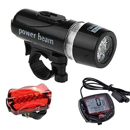 Smitex LED Headlight Rear Light and Speedometer Bicycle Combo, Adult, Multicolour (B08JKPQCPZ) Amazon Price History, Amazon Price Tracker