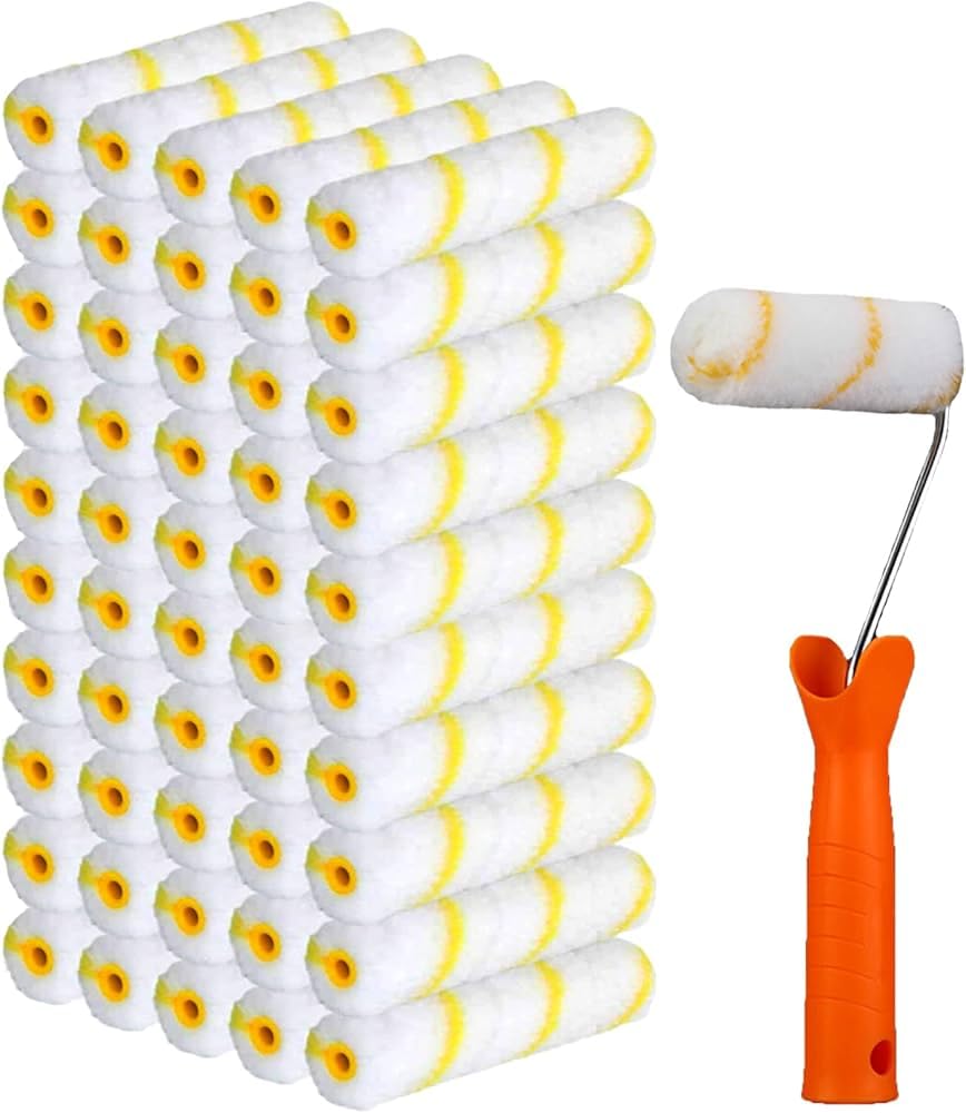 See full amazon price history chart for Onneybrothers Paint Roller Cover 4 INCH MINI Acrylic Fiber Brush for Household Wall Painting Treatment (Pack of 50, WITH 1 HANDLE) PAINT ROLLER PACK OF 50 Onneybrothers Paint Roller Cover 4 INCH MINI Acrylic Fiber Brush for Household Wall Painting Treatment (Pack of 50, WITH 1 HANDLE) PAINT ROLLER PACK OF 50 (B0DGL3JN1K) Amazon Price History, Amazon Price Tracker
