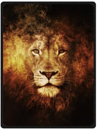 Fashion Designed Blankets The Head of Cool Lion Love Wild Animal - Personnalized Custom Fleece Blanket 58 inches x 80 inches (Large)