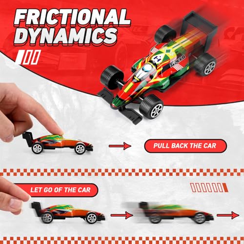 Set de 24 autos a escala pequeños tipo pull back de juguete miniatura 4