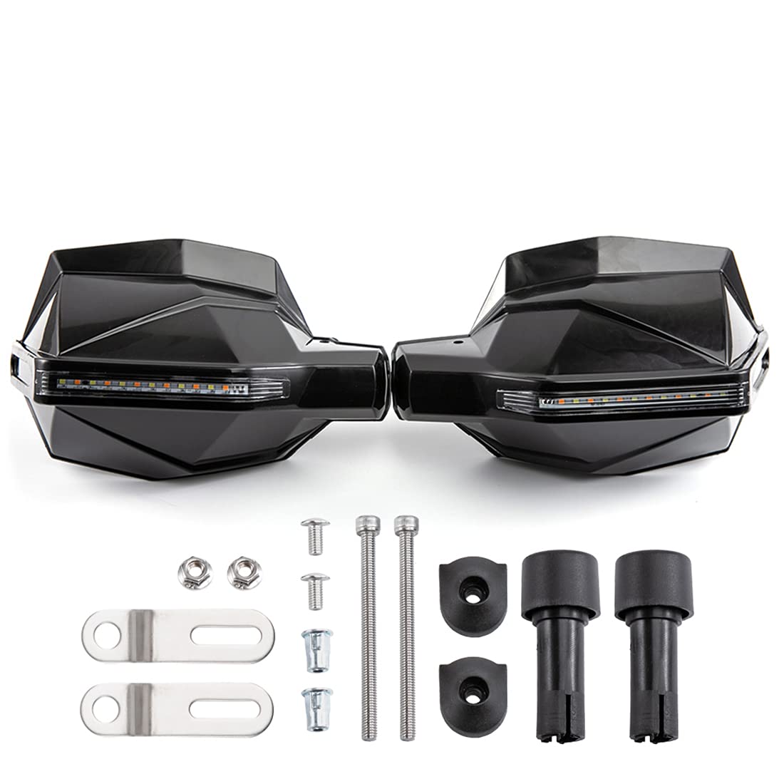 Protection des Mains de Moto 7/8 22mm Bouclier de Protection de la poignée avec Signal Lumineux pour Les Scooters de Motocross