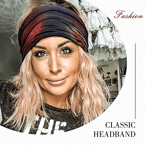 Gortin 3 Pack Boho Wide Headbands African Style Turban Head Bands Leopard Stretch Knotted Head Wraps Floralelastic Yaga Hair Bands Outdoor Sweatbands Fashion Hair Accessory For Black Women And Girls (Set 6) #TOP3