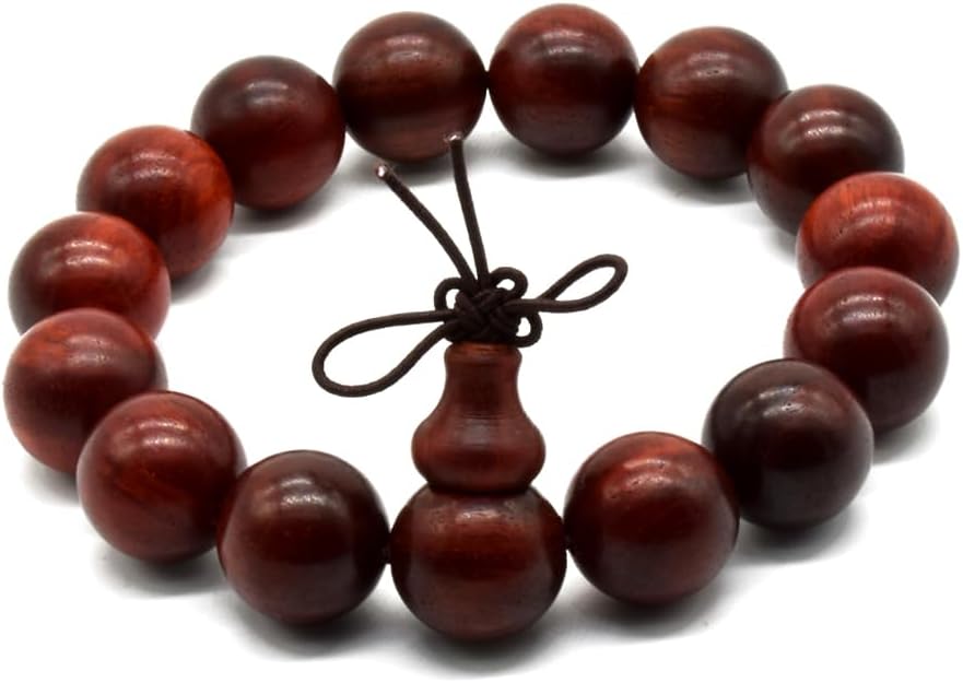 Zen Dear Unisex Natural African Blood Red Sandalwood Bracelet Prayer Beads Tibetan Buddhism Meditation Mala Bead Necklace Yoga - Image 2