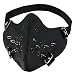 TSWRK Spike Mask Halloween Costume Biker Half Face Wind Protector Studded Vented Strap