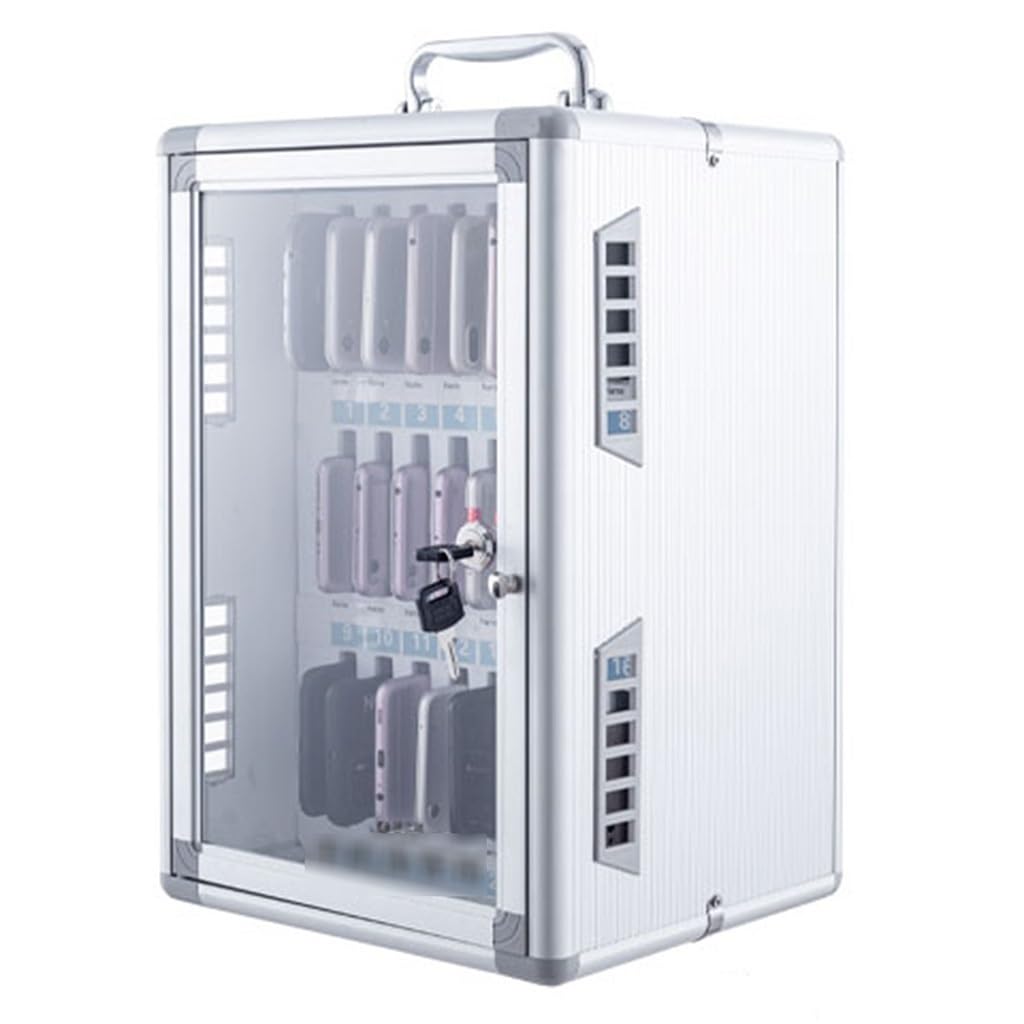 Mobkid Silver Phone Storage Cabinet Wall Mounted Mobile Phone Safe Deposit Box Factory Warehouse School Student Mobile Phone Case Cell Phone Cabinet With Heat Sink Mobile Phone Storage Cabinet With Lock Portable