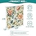 ALAZA Retro Flower European 3 Ring Binder Holds of 200 Sheets Fits Letter Sized Paper D-Ring Organizer for School Home Work Office Supplies 2 Pack
