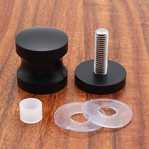 Image of 2 Pack Shower Glass Door Handle, Stainless Steel Shower Doors Knob One Sided Pull Hardware for Bathroom Glass Doors (Black)