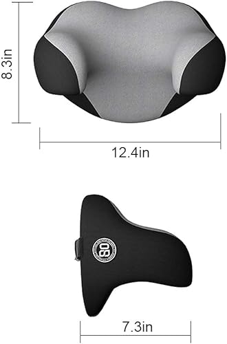 Miniatura 8 de Dollox Almohada reposacabezas para asiento de automóvil, almohada de espuma viscoelástica para el alivio del dolor de cuello, diseño ergonómico en