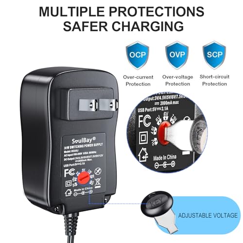 Soulbay UC05U 12V Power Supply Universal Ac Dc Adapter Charger thumb #1
