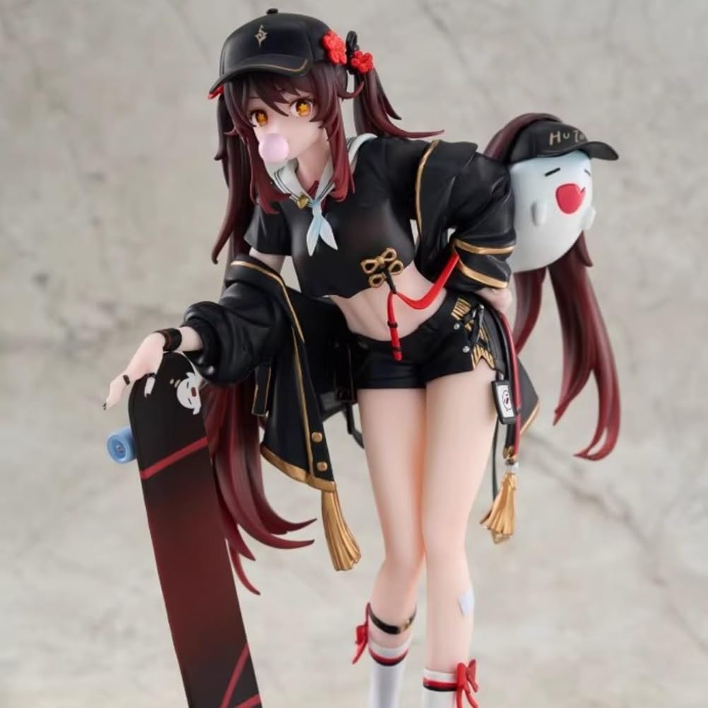 REOZIGN Genshin Impact Anime Figura Hu Tao, 25 Cm Hu Tao Genshin Impact PVC Anime Estatua Merch Creativa Figura Cosplay Adornos Juguetes Regalo Para Los Fans Del Juego De Impacto Genshin