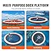 VEVOR Inflatable Floating Dock, ø8FT Inflatable Dock Platform with ø5FT Trampoline Mesh Pool, Non-Slip Floating Platform Water Mat with Portable Bag & Detachable Ladder for Pool Beach Relaxation
