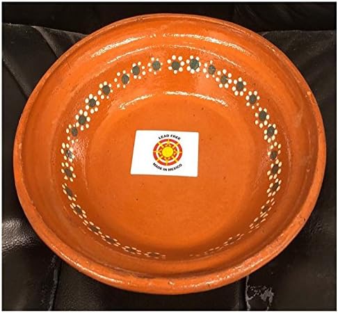 always-quality Juego de 4 platos de sopa de cereales Platato Pozolero hechos en México, 8.5 x 2 pulgadas, platos grandes mexicanos profundos para