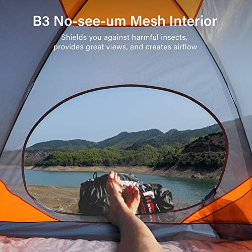 Carpa para camping 4 personas BISINNA con toldo impermeable miniatura 3