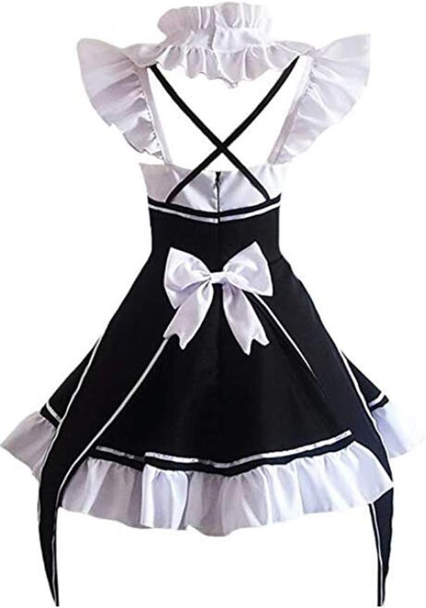 Poetic Walk Anime Womens Maid Suit Party Princess Lolita Dress Sleeves Cosplay Costume Outfit Dress