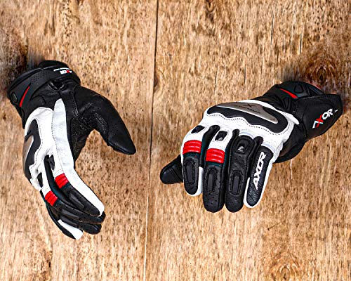 Image of Axor Ventura Black White Riding Gloves-L
