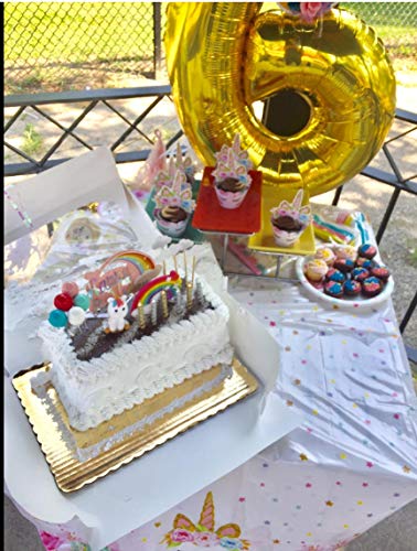 Unicorn Rainbow Cake Topper Birthday Wedding Cake Flags With Cloud Balloon Cake Flag For Birthday Wedding & Baby Shower Birthday Party Decoration Supplies