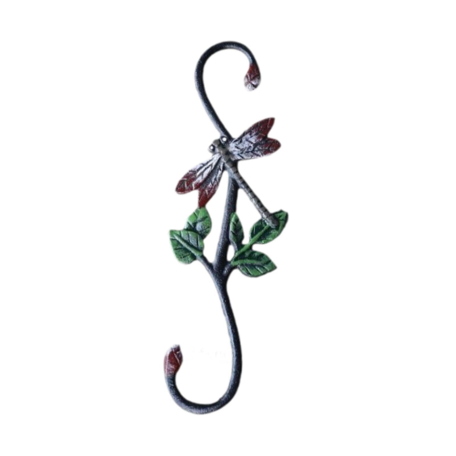 CALANDIS™ Heavy Duty S Hook Decorative Rustic S Shaped Bracket for Balcony Garden Wall Dragonfly-image-7