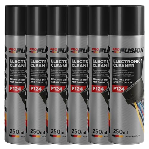 ProFusion Limpia Contactos Electrónicos Pack de 6 - Elimina el Aceite y la Grasa - Rápida Evaporación - Protege contra Las Chispas y el Desgaste - Limpiador para Componentes Electrónicos - 250 ml
