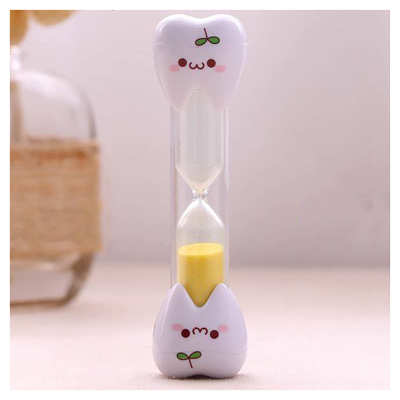 KFGISD, Hourglass Smiley Toothbrush Timer,3/5 Minutes Multicolor Hourglass Timer Sandglass Sand Clock ，Hourglass(Multicolor)