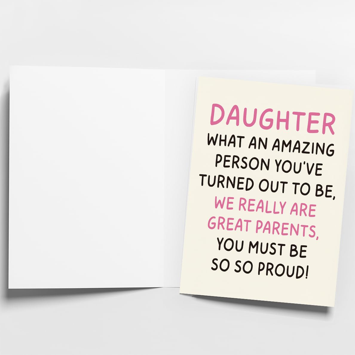 Daughter Birthday Card | Birthday Card for Daughter | Birthday Card Daughter | Daughter Birthday Card from Mom & Dad & Parents | Funny & Happy Birthday Card & Gifts for Adult Daughter