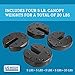 US Weight 20 Pound Canopy Weight Set of 4 with No-Pinch Design - Easy Installation and Removal to Secure Tents, Canopies, and Umbrellas at Outdoor Events