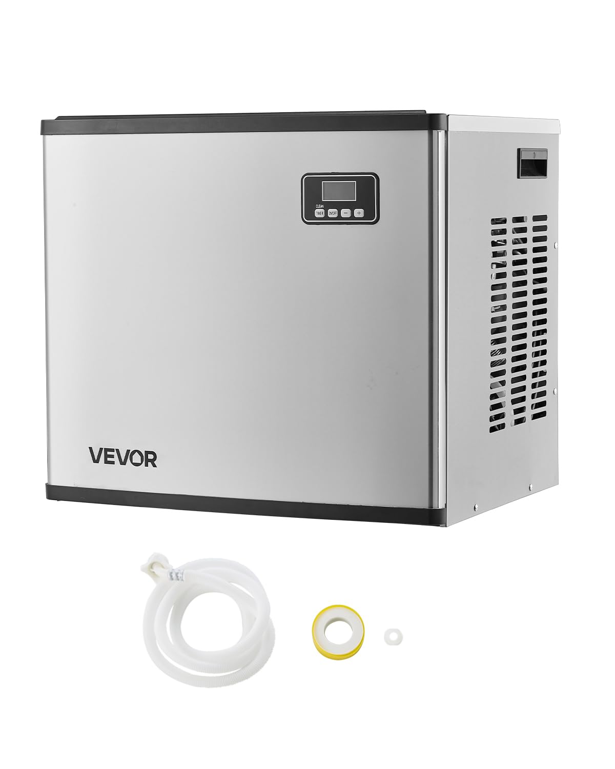 Photo 1 of VEVOR Commercial Ice Maker Machine - Head, 360 Lbs/Day Stainless Steel Ice Machine with Self-Cleaning, Scheduled Ice-Making, Adjustable Thickness, Ideal for Restaurant Bar Cafe Hotel - Head Only (factory sealed)