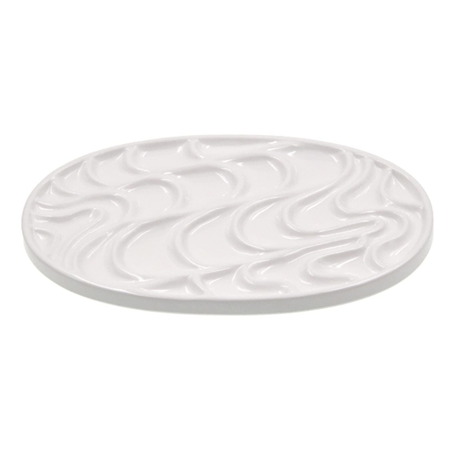 Paint Palette, Flat Paint Mix Palette, Wave Pattern Portable Tray, For Oil, Watercolor, Gouache
