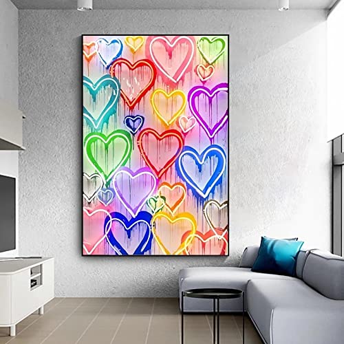 Impression sur toile coeurs KEBIA pour un intérieur plein d'amour