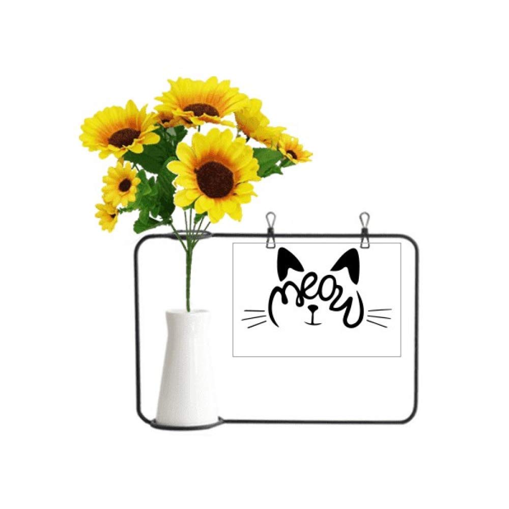 Carte de bénédiction tournesol haut de gamme avec citation chat élégant