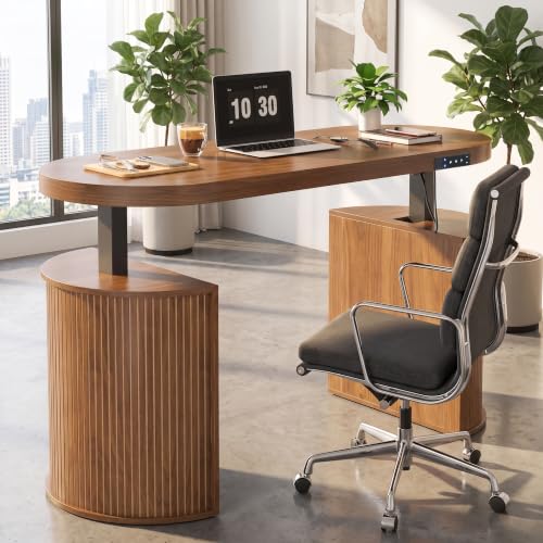Image of Electric Standing Desk, Sit Stand Up Desk, Adjustable Height Executive Desk