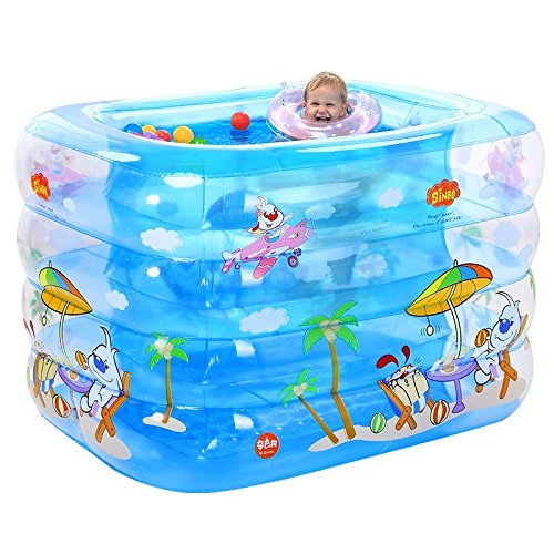 Preisvergleich Produktbild LZTET Aufblasbares Familien-Pool Faltende Wanne-aufblasbarer Baby-Swimmingpool-Neugeborene Hauptdämmung Innenübergroße 0-3 Kind-Baby-Badewanne,StandardPackage