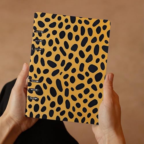 Carnet de notes A5 à anneaux léopard : ne perdez plus vos idées grâce au papier rechargeable