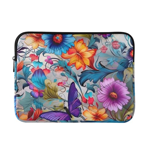 Funda floral colorida para laptop 13-14 pulgadas miniatura 1