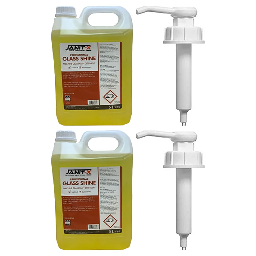 Janit-X Glass Shine 5 Litre (with 2 pumps, 2 Bottles)
