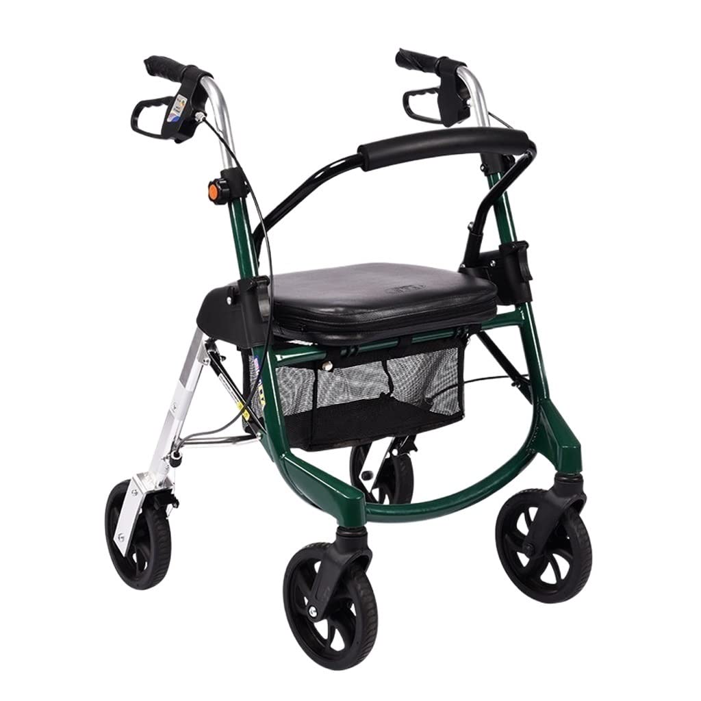 Shopping Troll Old Man Trolley Folding Portable with Detachable Shopping Bag Creative Four-Wheeled Shopping Cart Home Trolley Folding Shopping Cart with Wheels (Color : A)