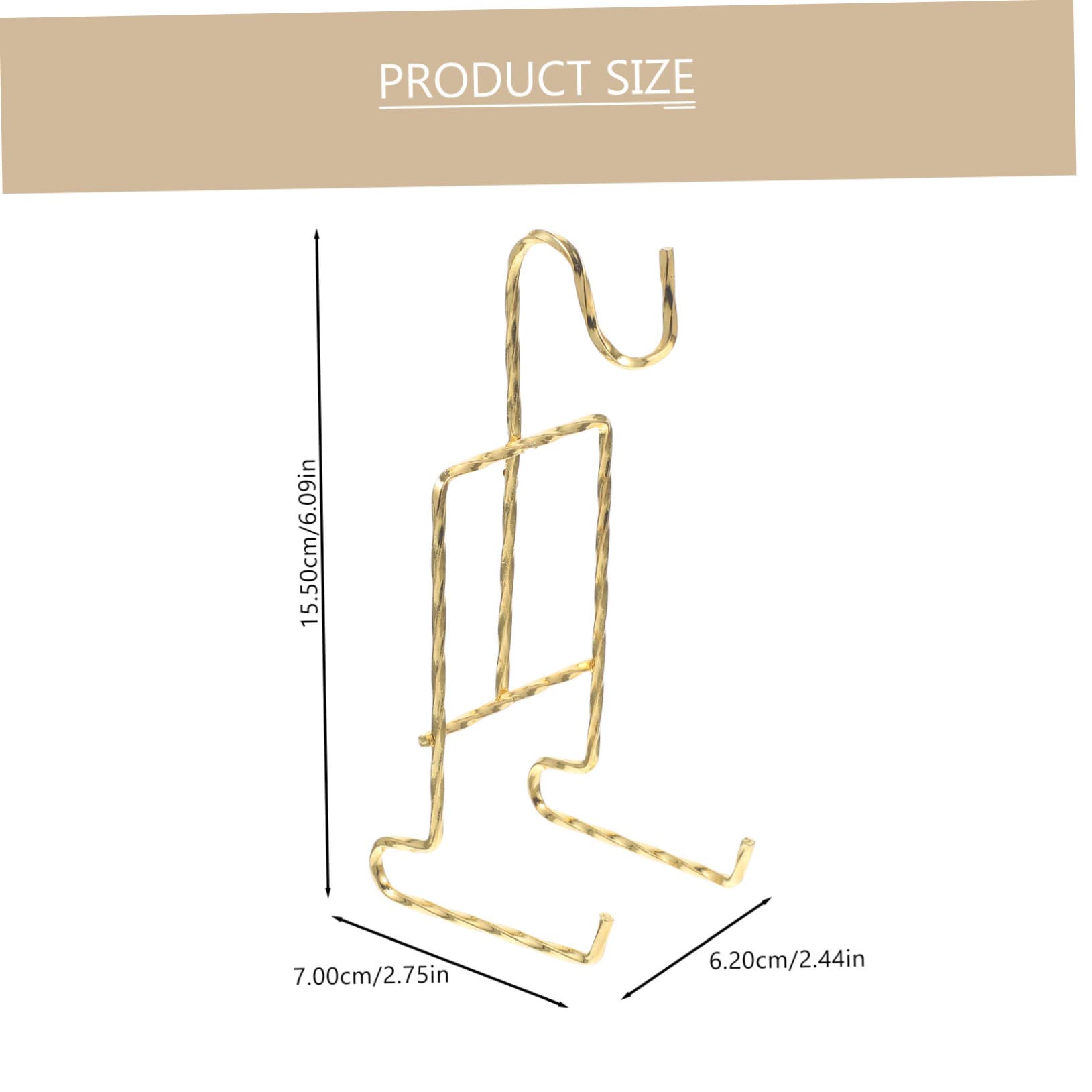 Cabilock 2Pcs Decorative Plate Display Holders Elegant Metal Cup Saucer Rack for Tea Cup Showcasing for Home Museums Retail and