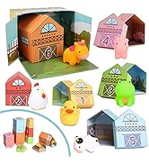 GiftAmaz Farm Animal Toys for Toddlers 1 2 3 Years Old | Montessori Farm Animal Barn House | Bath...