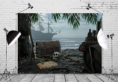 Telón de fondo temático pirata 7x5 pies BELECO miniatura 4