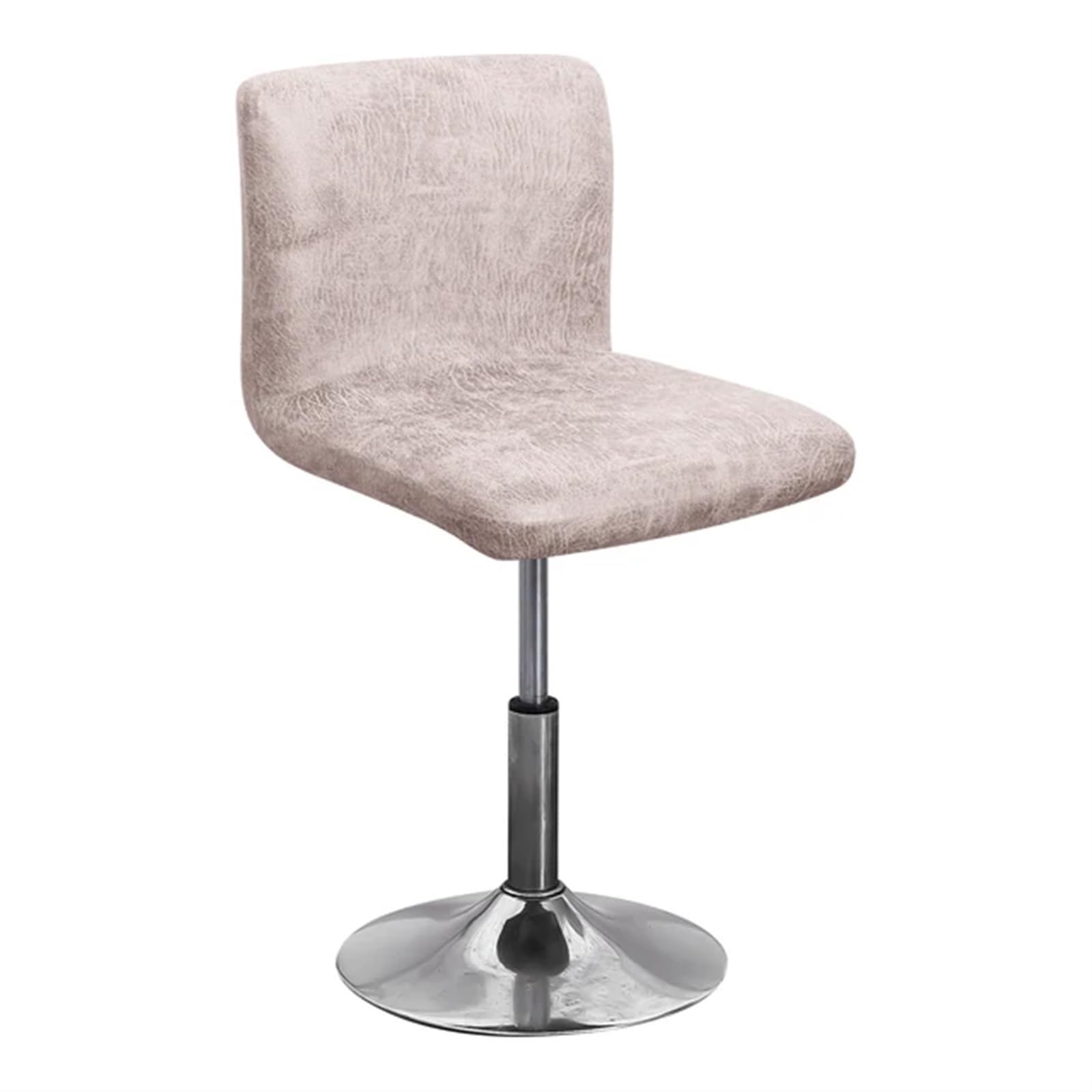 Housses chaise bar dossier court en tissu extensible épais blanc