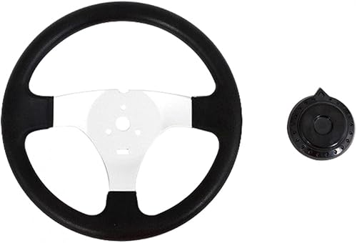 EKDJKK Go-Kart - Volante universal de 11.811 in para interior de vehículo, 3 radios, accesorios de hardware Lassic duraderos para Go Kart, repuesto